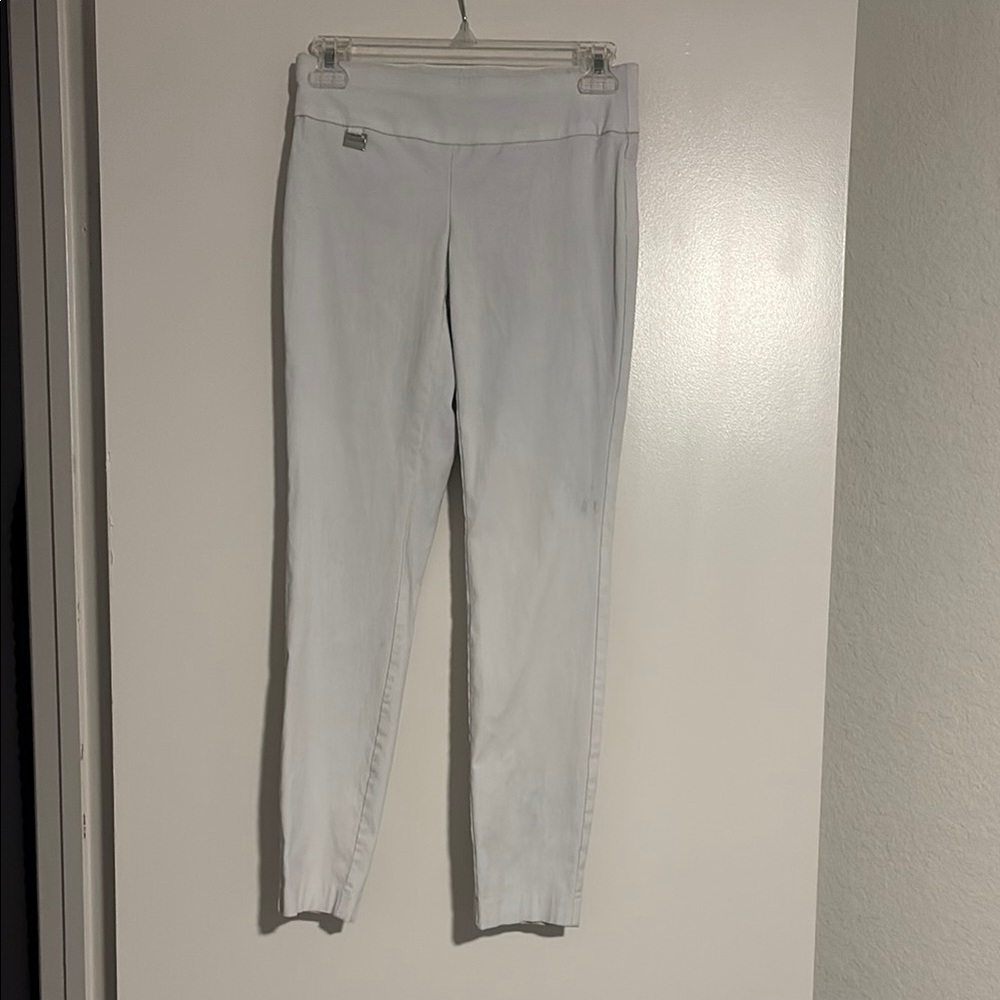 White Slim Leg Pants